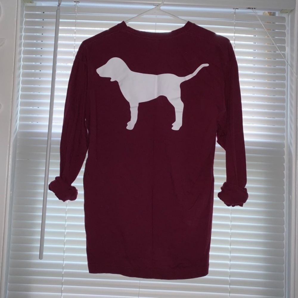 PINK Victoria’s Secret long sleeve maroon tee